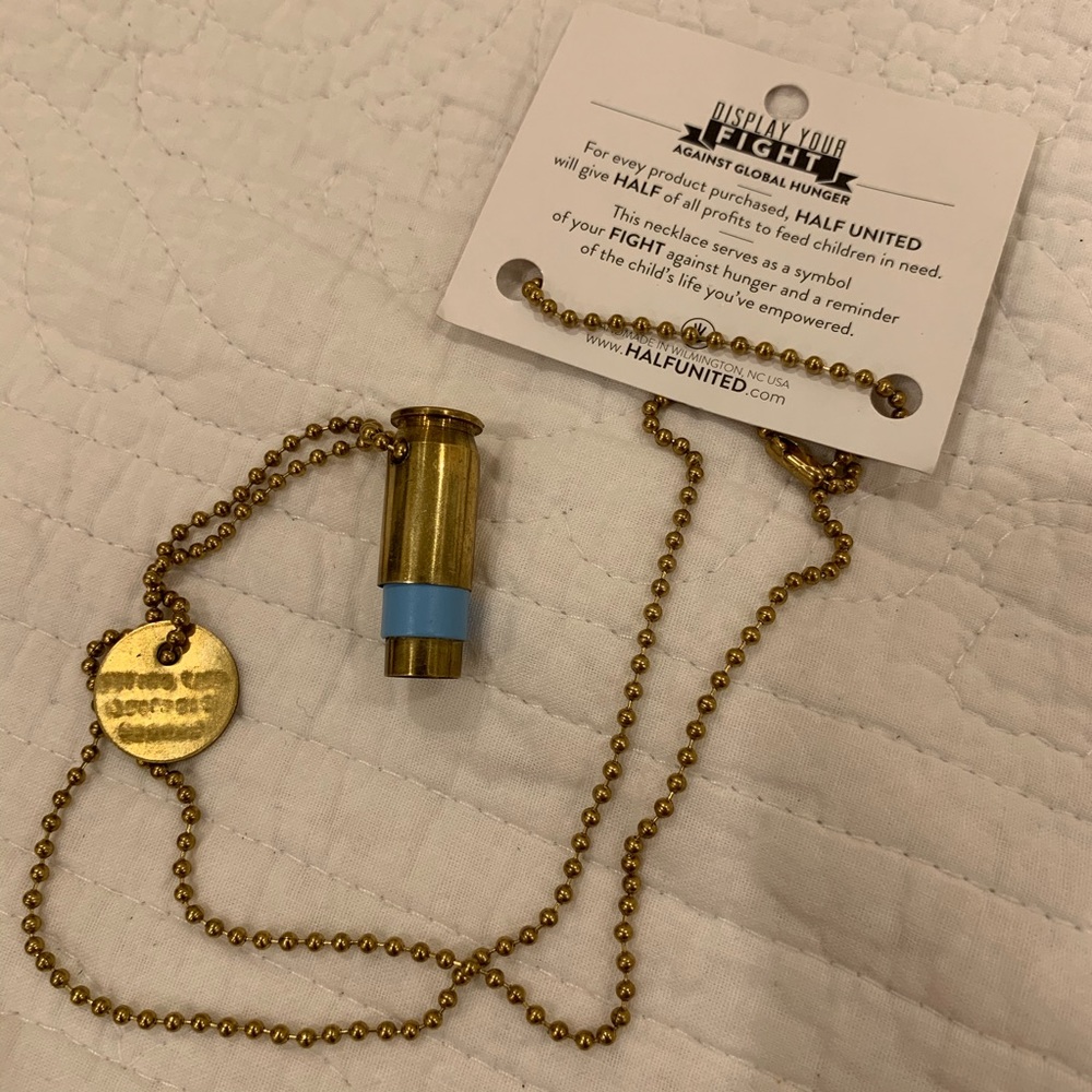 NWT Half United Bullet Necklace
